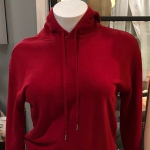 Sandro Paris Red Hoodie Sweater